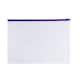 image 1 of Pack of 12 A6 Clear Zippy Bags with Purple Zip