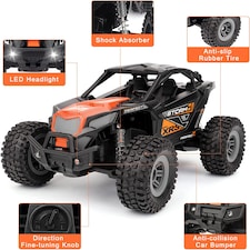 2.4GHz 4WD Remote Control Car – High-Speed Off-Road RC Drift Buggy with LED Lights | All-Terrain Hobby Electric Vehicle Toy for Kids