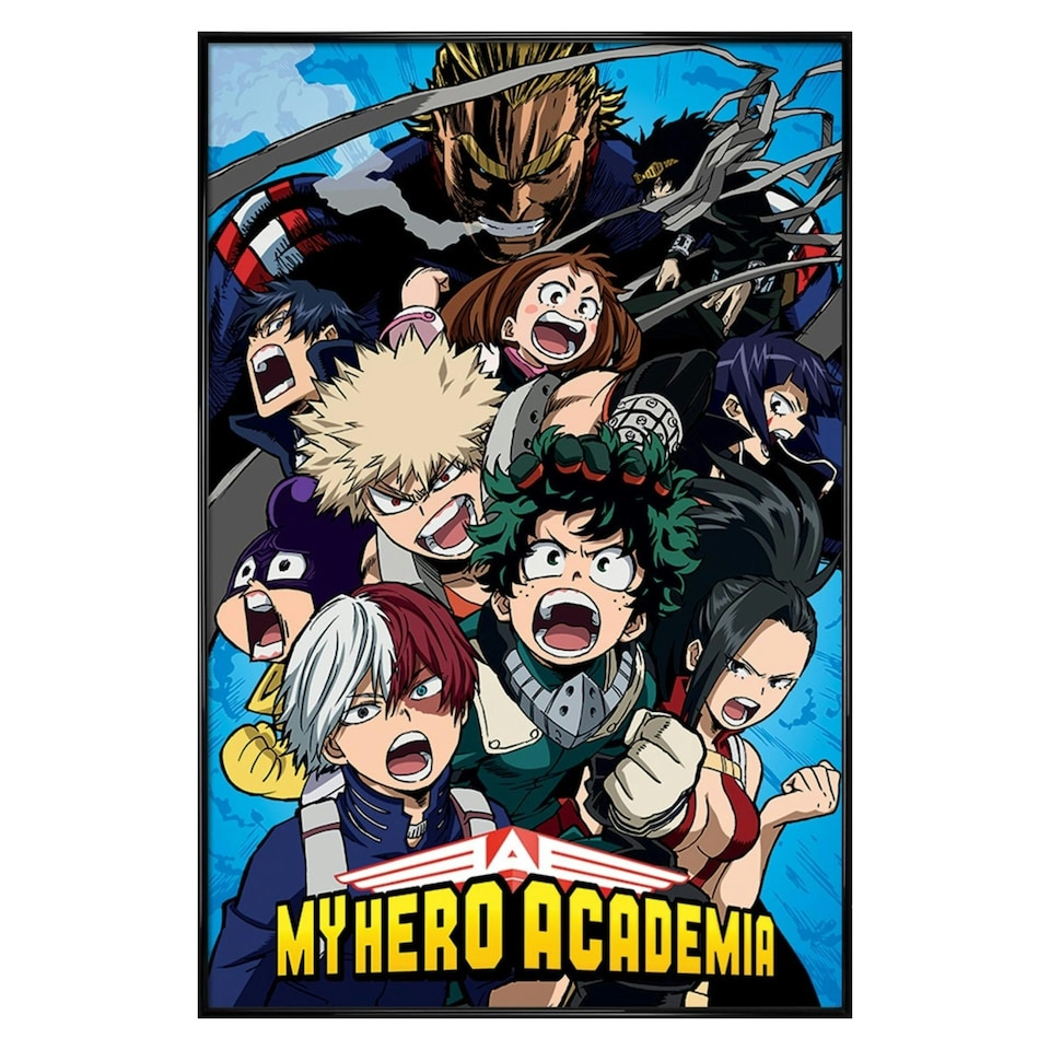 image 1 of Gloss Black Framed My Hero Academia Cobalt Blast Group Maxi Poster