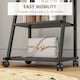 image 5 of HOMCOM Movable Full Length Mirror Adjustable Full Body Mirror with 2 Shelves