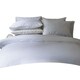 image 2 of Belledorm 540 Thread Count Satin Stripe Extra Deep Fitted Sheet - White - Kingsize