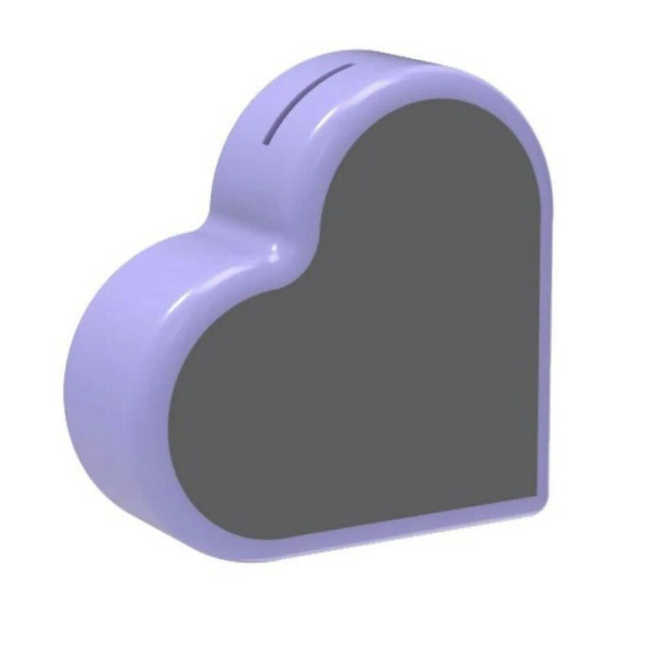 image 1 of Bluesky Studios Heart Money Pot - Black/Purple - One Size