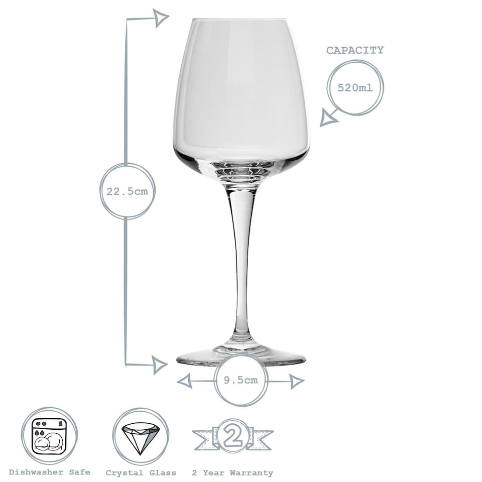 image 1 of Bormioli Rocco Aurum Red Wine Glasses - 520ml - Pack of 6