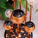 image 4 of Golden Orb Cascading Tiered Garden Water Feature with LED Lights 120cm