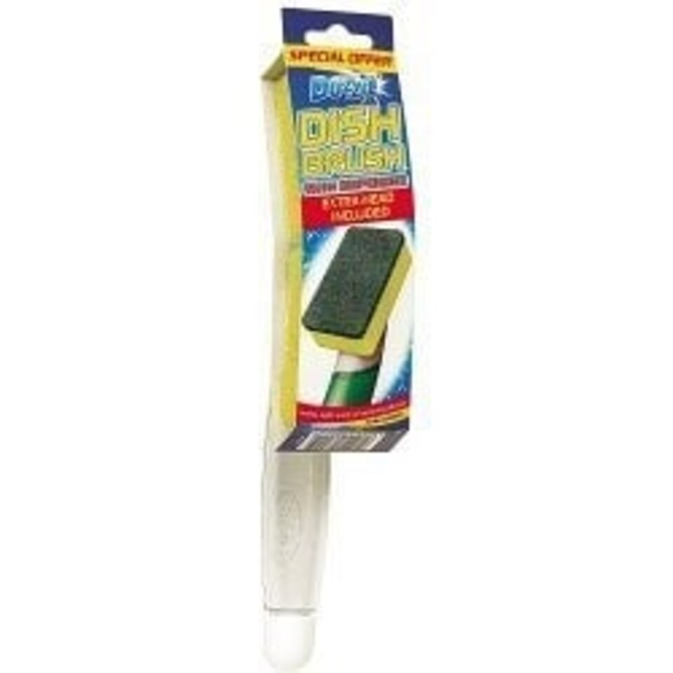 image 1 of Duzzit Dish Brush With Dispenser