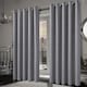 image 2 of Paris Jacquard Eyelet Curtains in Grey, 167cm x 183cm | Grey | Grey