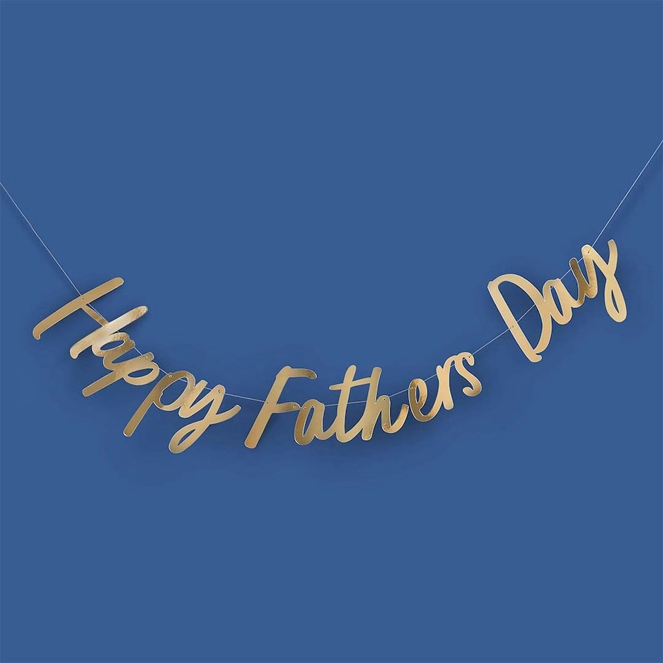 image 1 of Gold 'Happy Father's Day' Card Banner 2m