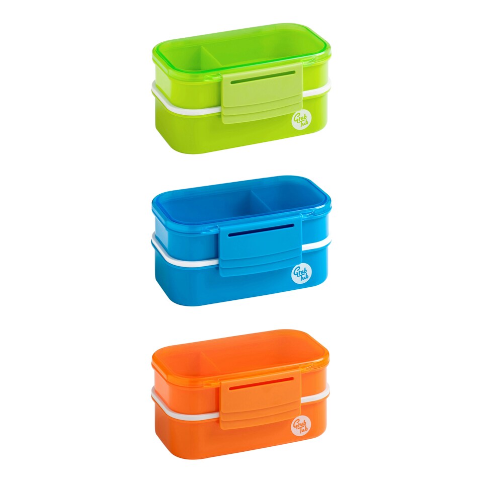 image 1 of Interiors by Premier Organized Orange Lunch Box, Leak Proof Tiffin Box, Comfortable Packed Lunch Box, Portable Lunch Container