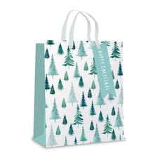 Foil Finished Christmas Trees Design Large Size Gift Bag