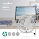 image 5 of Nedis 10cm Mini USB Powered Tilting Desk Fan with Metal Shell and Aluminium Blades, 360° Rotation, On/Off Switch - White