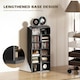 image 7 of HOMCOM Set of 2 CD Storage Units DVD Shelf with Adjustable Shelves | Black | High Gloss Black | 21W x 22.5D x 88.5H cm