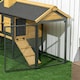 image 8 of PawHut Rabbit Hutch, Guinea Pig Hutch 2 Tiers w/Tray & Ramp, for 1-2 Rabbits