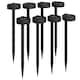 image 1 of Outsunny Solar Stake Lights 8 Pack, IP44 Pathway Lighting, Auto OnOff LED | Black