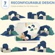 image 3 of AIYAPLAY Kids Soft Play Set, 7 Piece Foam Climbing Blocks, Dark Blue