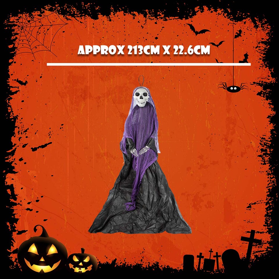 image 1 of PMS 7ft Hanging Halloween Decoration, Pumpkin Orange
