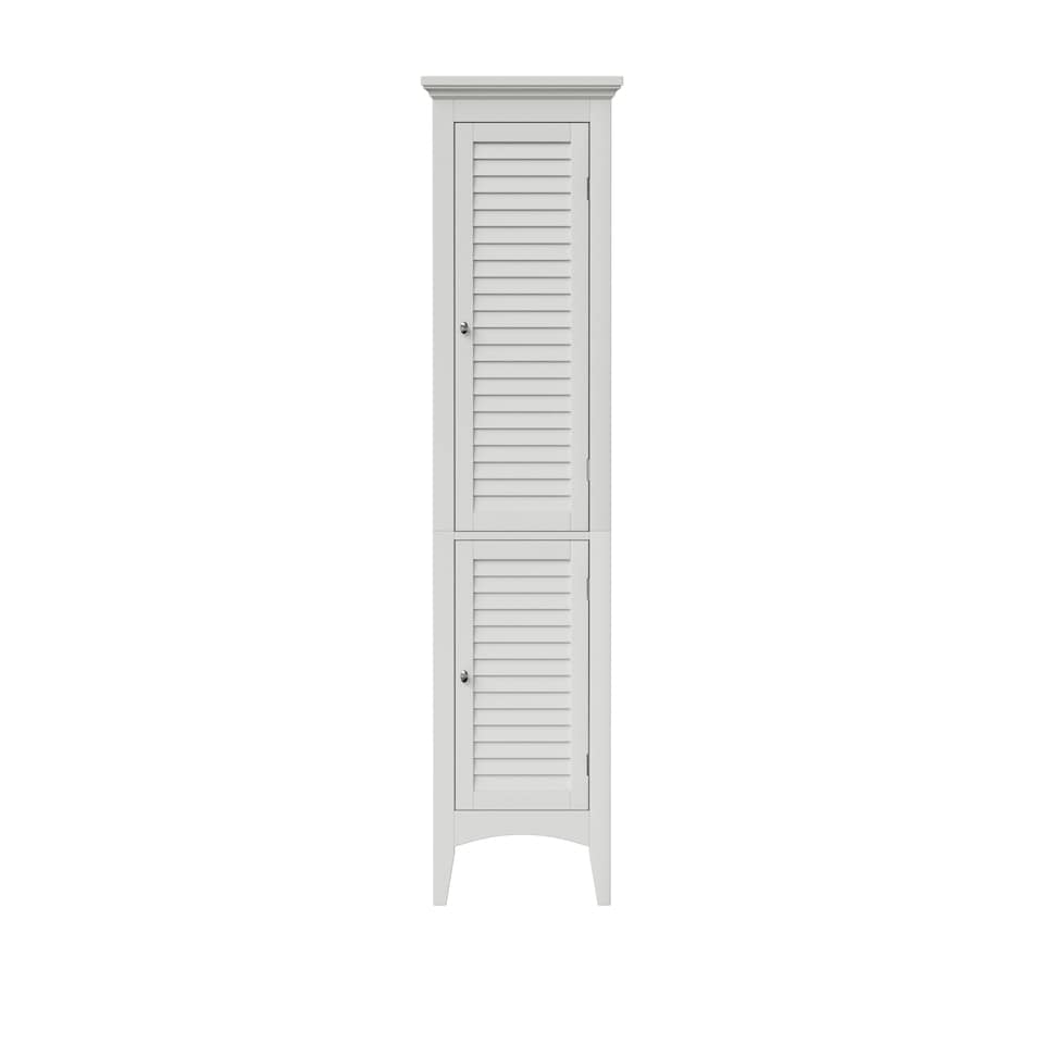image 1 of Teamson Home Tall Slim Free Standing Linen Storage Cabinet with 5 Tier Shelves