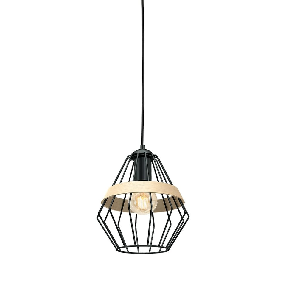 image 1 of Milagro Pendant Lamp Cliff Black 1XE27