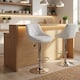 image 3 of Alivio Set of 2 Modern Chrome Adjustable Swivel Bar Stools with Footrest
