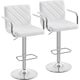 image 1 of Yaheetech Set of 2 Faux Leather Bar Stools | White