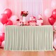image 1 of Pleated Rectangle Polyester Table Skirt, Decoration Tableware - 21 Feet