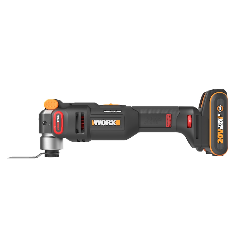 image 1 of WORX Sonicrafter 20V Cordless Brushless Oscillating Multi-Tool with 2.0Ah Battery, Charger & Carry Case WX698