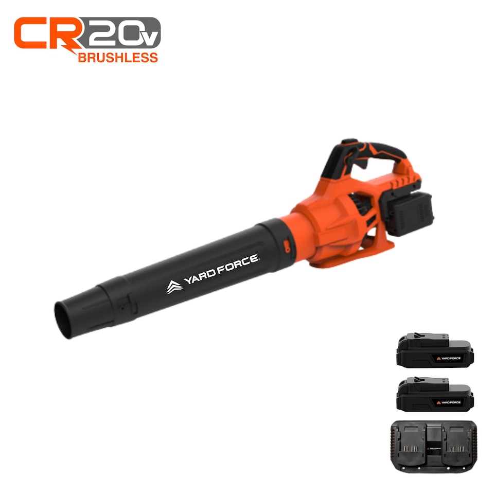image 1 of Yard Force 40V (2x20V) Lightweight Cordless Leaf Blower, Brushless Motor, Boost Mode - CR20 Range | Black