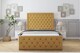 image 1 of Sloomy Vienna Mustard Plush Special Bed Frame. With 50" Upholstered Headboard 3' Single