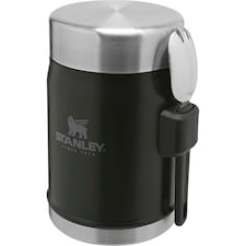 Stanley Legendary Food Jar & Spork - Matt Black - 13.9cm x 9.7cm x 8.9cm