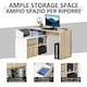 image 5 of HOMCOM L-Shaped Corner Computer Desk Study Table w/ Storage Shelf Drawer Office