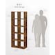 image 2 of 10-Tier Industrial Bookshelf Storage Rack, Large Capacity Shelving Unit, Rustic Brown
