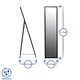 image 3 of Harbour Housewares Square Full-Length Mirror - 137cm x 35.5cm - White | White | White