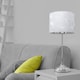 image 5 of Modern White Crushed Velvet 8" Table/Pendant Lampshade with Shiny Silver Inner | White | White | 1