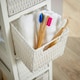 image 6 of White Chest 4 Rattan Storage Drawers Bathroom Home Organiser Fully Assembled White