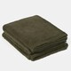 image 1 of OHS Soft Plush Teddy Fleece Throw Blanket, 200x240cm - Woodland Green