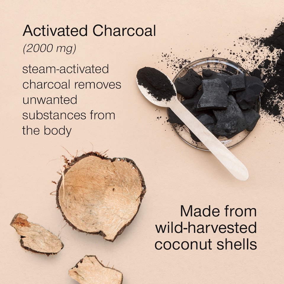 image 1 of SuperSelf Activated Charcoal 2000mg 180 Capsules