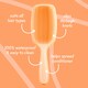 image 3 of Nature Spell No Fuss Detangler Brush - Glossy Orange