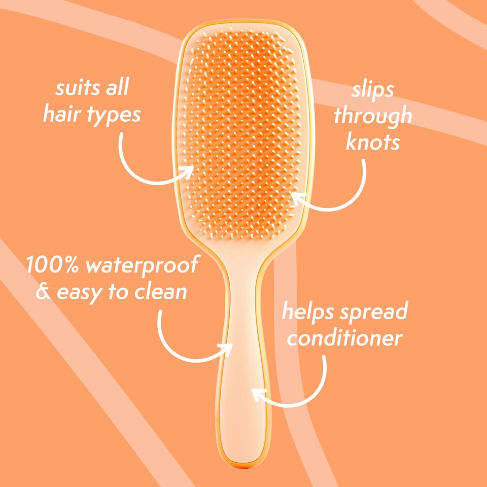 image 1 of Nature Spell No Fuss Detangler Brush - Glossy Orange