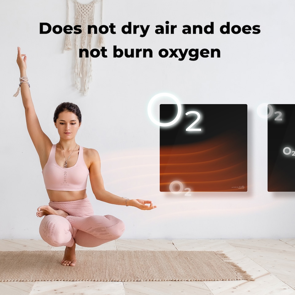 image 1 of AENO Premium Smart Quadro Wall Heater Black