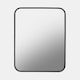 image 4 of OHS Rectangular Wall Mounted Framed Vanity Glass Mirror, 54x42cm - Black