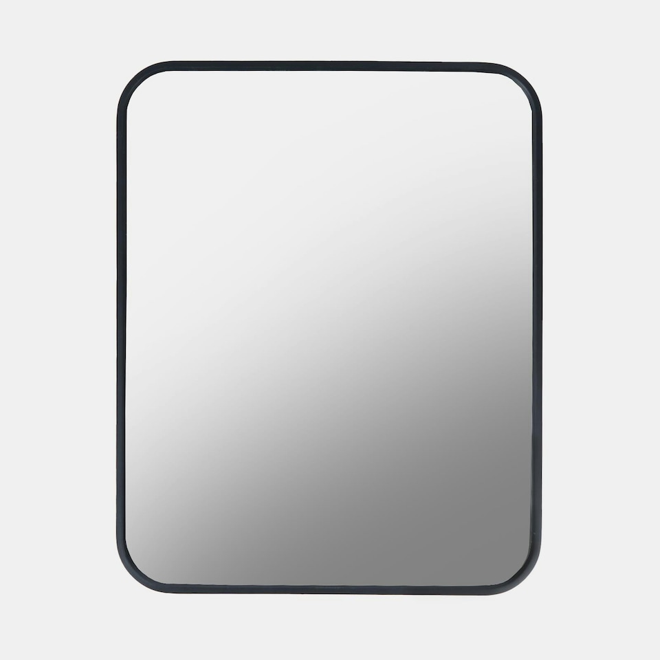 image 1 of OHS Rectangular Wall Mounted Framed Vanity Glass Mirror, 54x42cm - Black