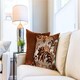 image 2 of Swirls Cushion Cover Chocolate | Brown | Brown