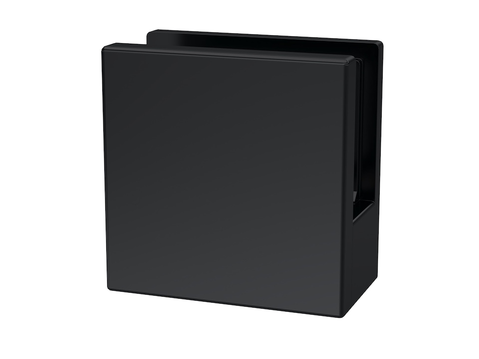 image 1 of Balterley Wetroom Accessories Screen Support Foot & Wall Bracket | Black | Matt Black | 1