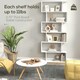 image 5 of HOMCOM 6-Tier Wooden Modern S-Shaped Shelf Storage Unit Home Office White