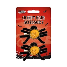 Halloween Orange Spider Hair Slides Fancy Dress - Pack of 2