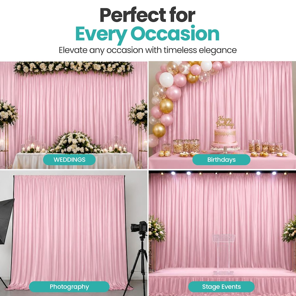 image 1 of 3x3m Spandex Backdrop Photography Background Drapes with Rod Pocket