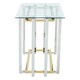 image 3 of Interiors by Premier Glass Top Console Table, Gold and Silver Luxury Console Table, Modern Style Console Table with Glass Top Gold