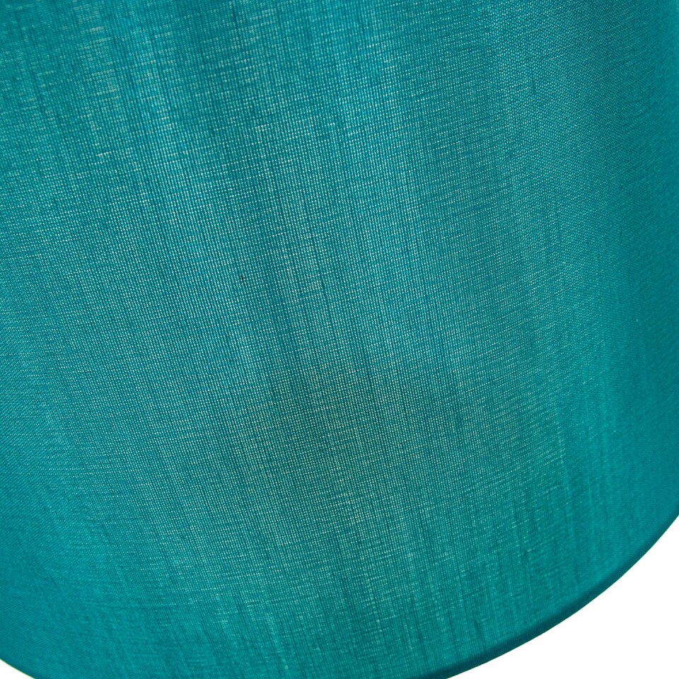 image 1 of Traditionally Designed Small 8" Drum Lamp Shade in Unique Teal Faux Silk Fabric | Blue | Teal | 1