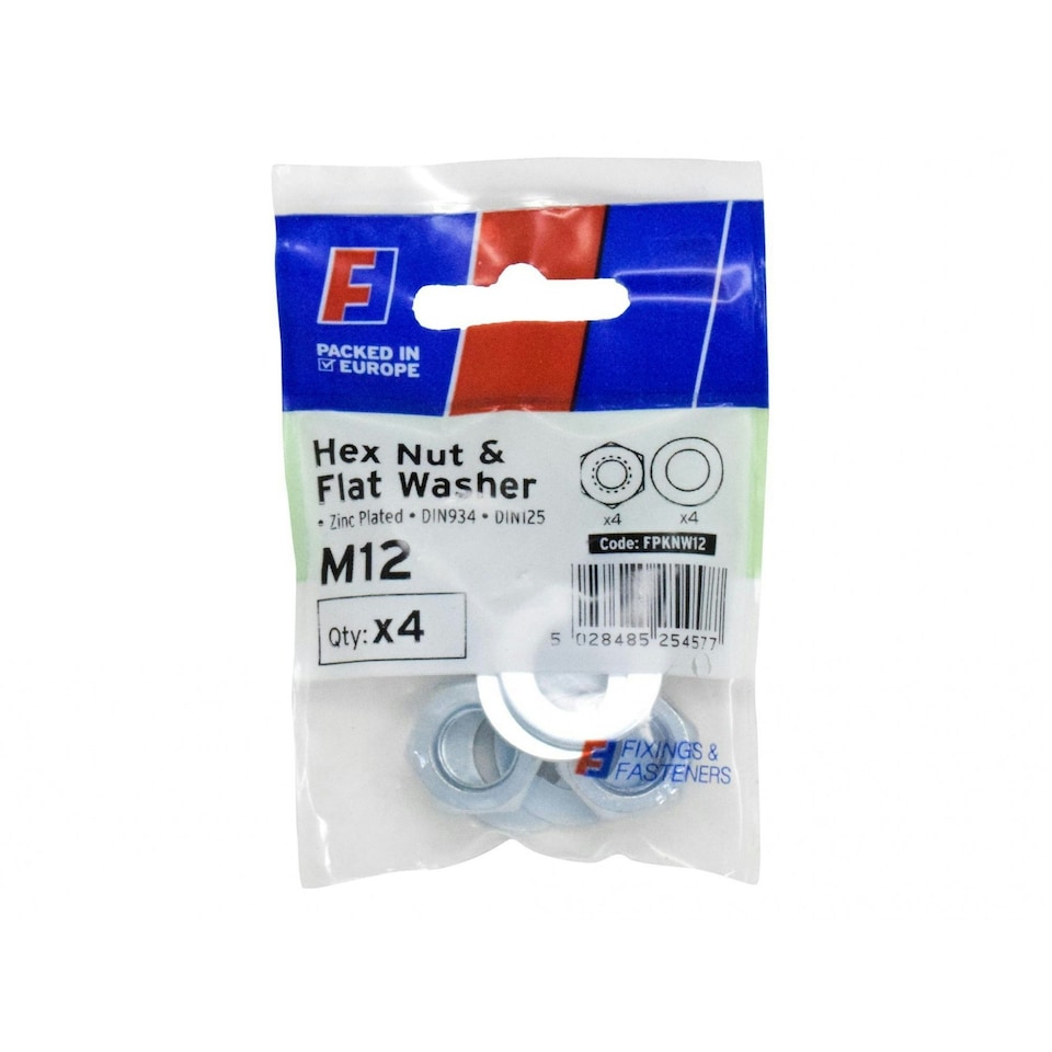 Forgefix Nut & Washer, Forgepack - Multi Colour - M12