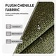 image 6 of SONARA Dining Chair Set of 2, Water-Repellent Plush Chenille Upholstered for Dining Room | Green