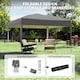 image 4 of Outsunny 3 x 3M Garden Pop Up Gazebo Height Adjustable Marquee Party Tent Wedding Canopy with Carrying Bag, Grey